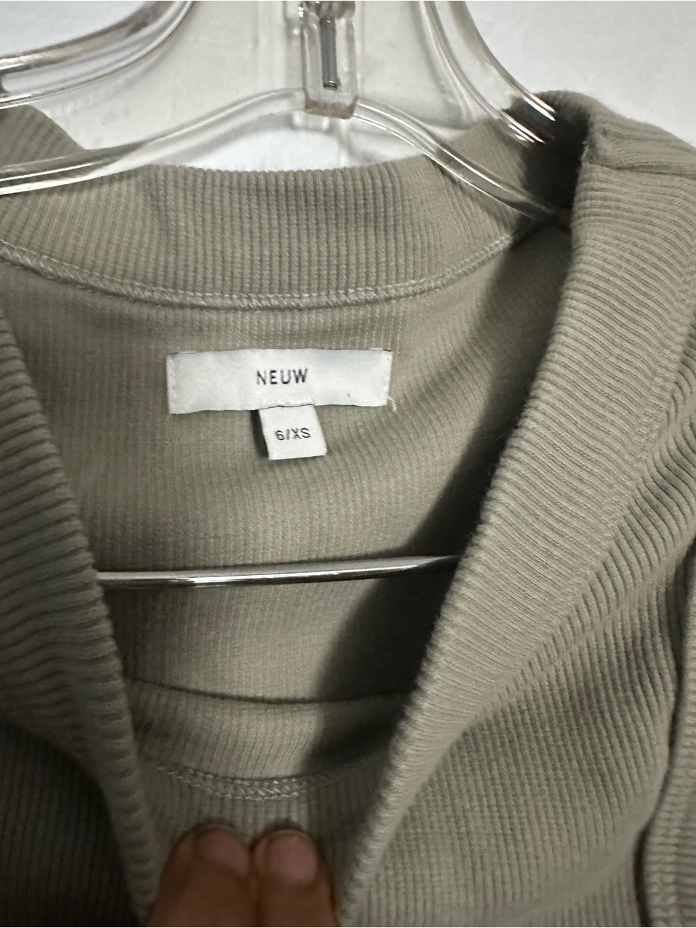 Neuw Olive Ribbed Tank Top - Picture 4 of 5